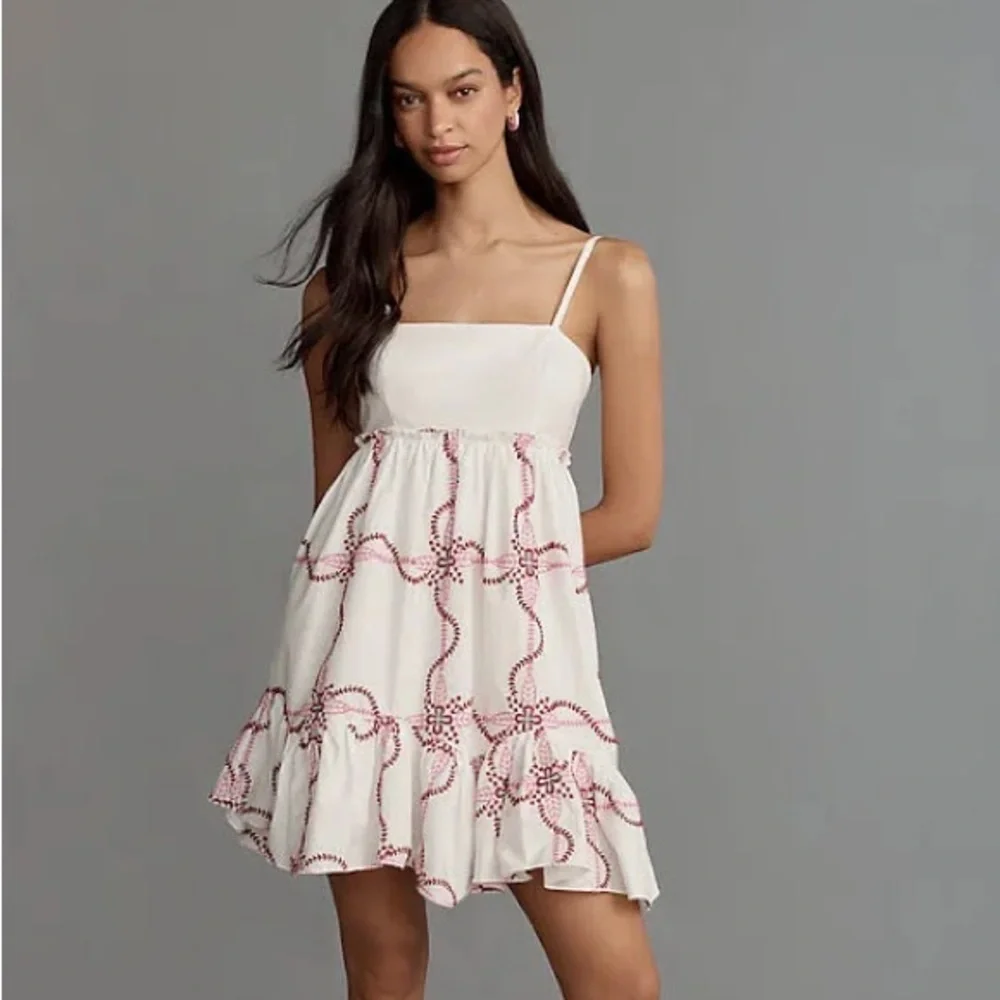 Anthropologie | Dresses | Anthropologie White And Pink Embroidered Baby Doll Mini Dress | Poshmark Anthropologie | Dresses | Anthropologie White And Pink Embroidered Baby Doll Mini Dress | Poshmark